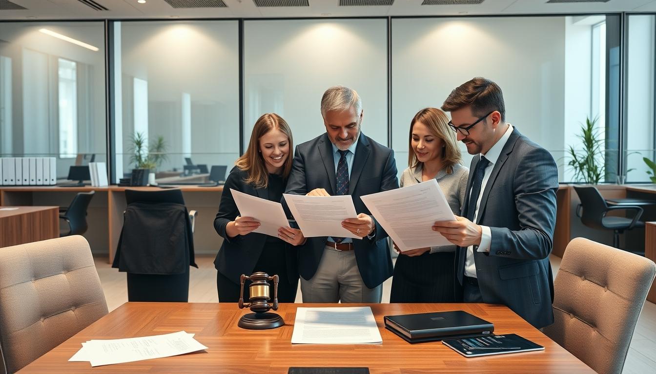 Business agreement signing